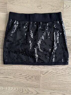 Forever 21 Black Sequin Mini Skirt -Medium